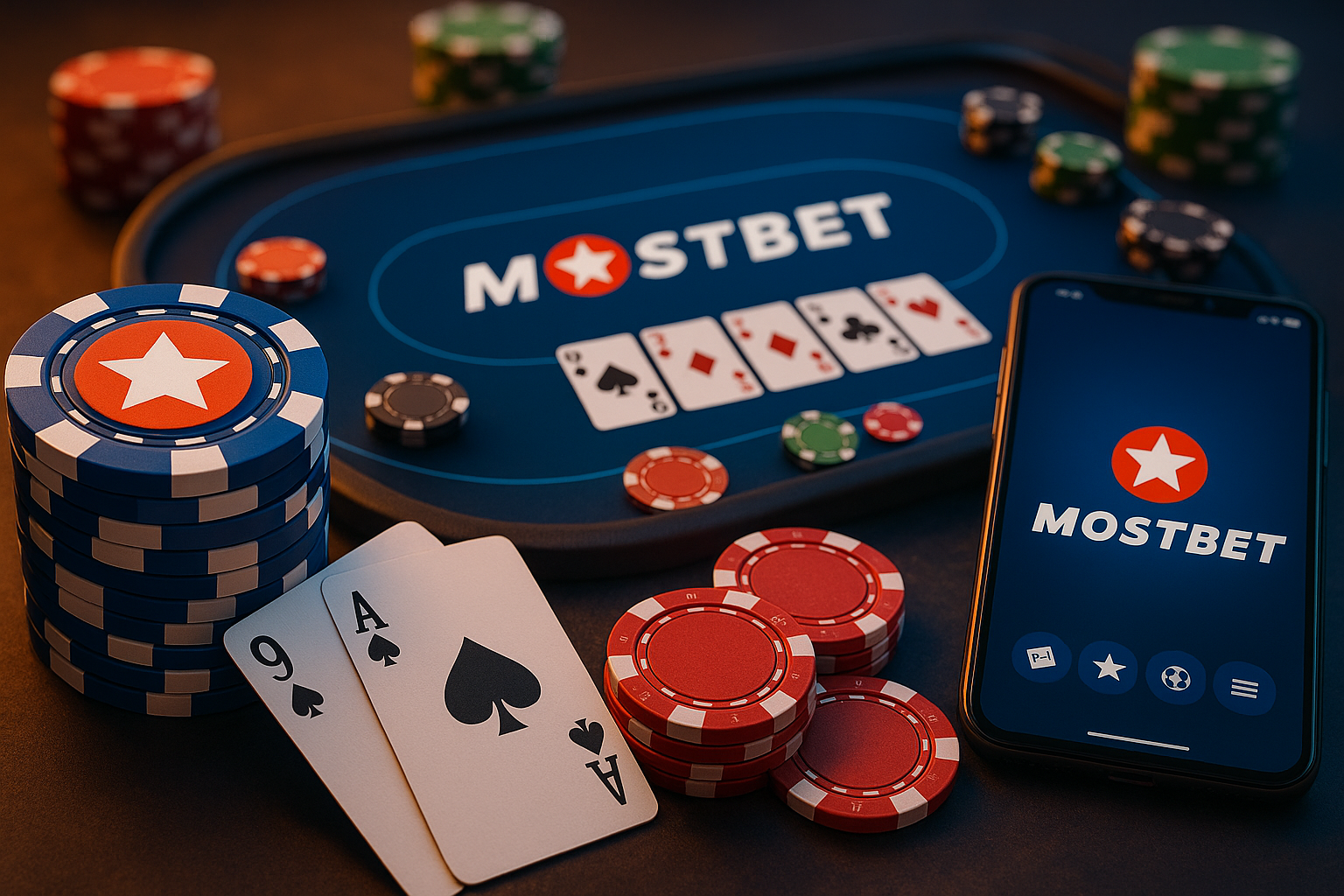 Branding para pôquer na Mostbet