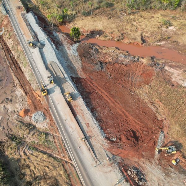 BR-163/MS: obras em trecho de Jaraguari evoluem e pista deve ser liberada nos próximos dias