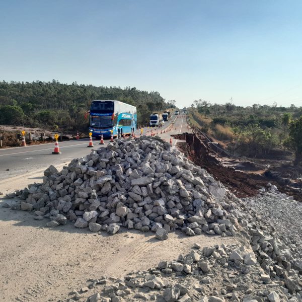 CCR MSVia alerta: obras de recuperação da BR-163/MS em Jaraguari prosseguem 24h por dia