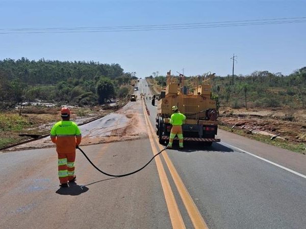 CCR MSVia segue com trabalhos emergenciais no km 500 da BR-163/MS